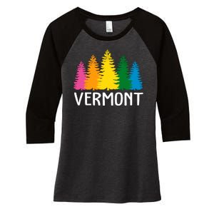 Vermont Colorful Nature Women's Tri-Blend 3/4-Sleeve Raglan Shirt