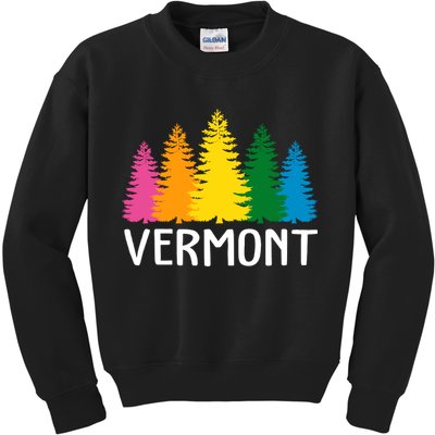Vermont Colorful Nature Kids Sweatshirt