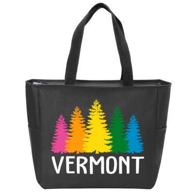 Vermont Colorful Nature Zip Tote Bag