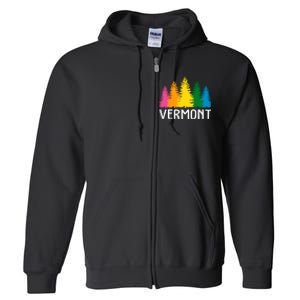 Vermont Colorful Nature Full Zip Hoodie