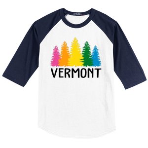 Vermont Colorful Nature Baseball Sleeve Shirt