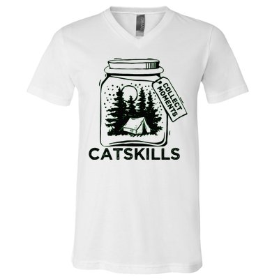 Vintage Catskills New York Souvenir V-Neck T-Shirt