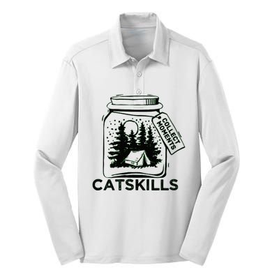 Vintage Catskills New York Souvenir Silk Touch Performance Long Sleeve Polo