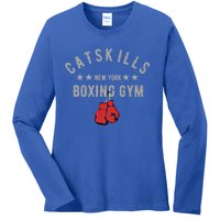 Vintage Catskills New York Boxing Gym Boxing Day Tees Gift Ladies Long Sleeve Shirt