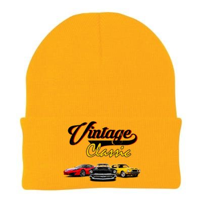 Vintage Classic Oldies Cars Knit Cap Winter Beanie