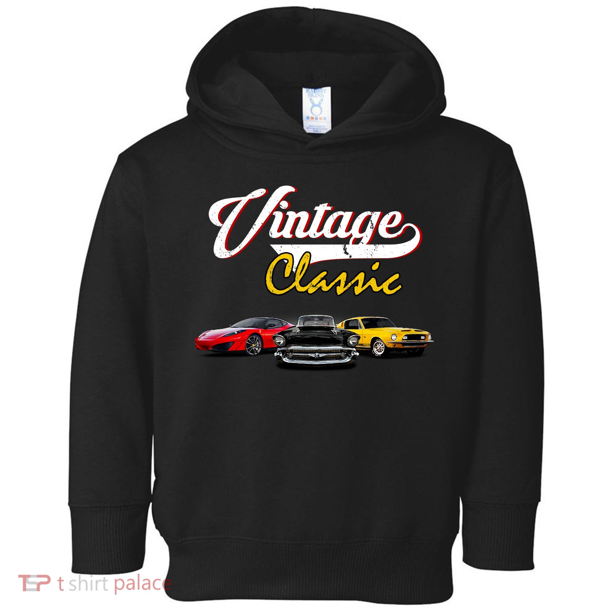 Vintage Classic Oldies Cars Toddler Hoodie