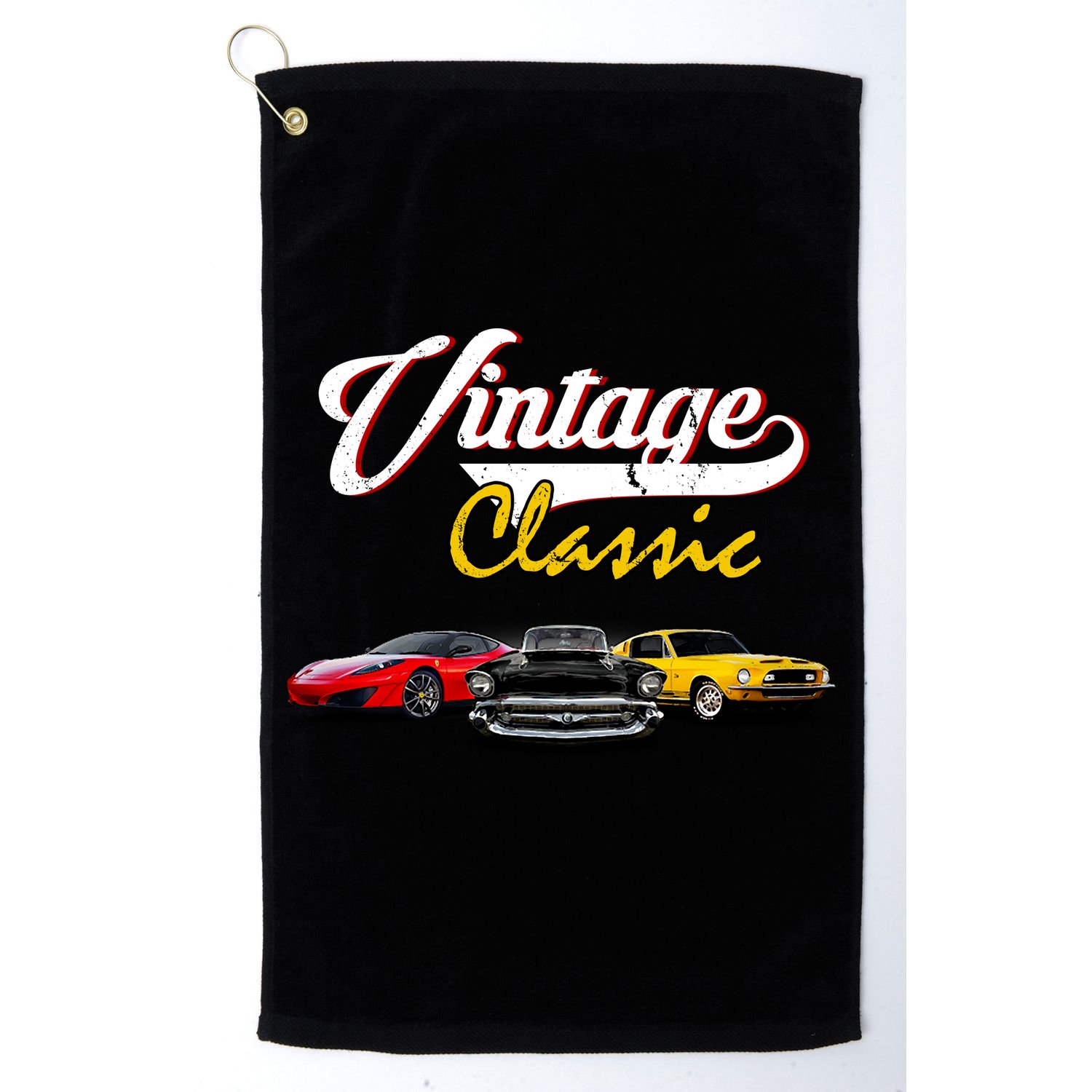 Vintage Classic Oldies Cars Golf Towel