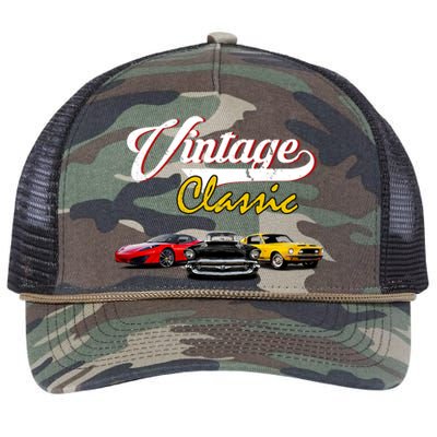 Vintage Classic Oldies Cars Retro Rope Trucker Hat Cap