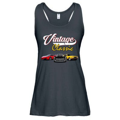 Vintage Classic Oldies Cars Ladies Essential Flowy Tank