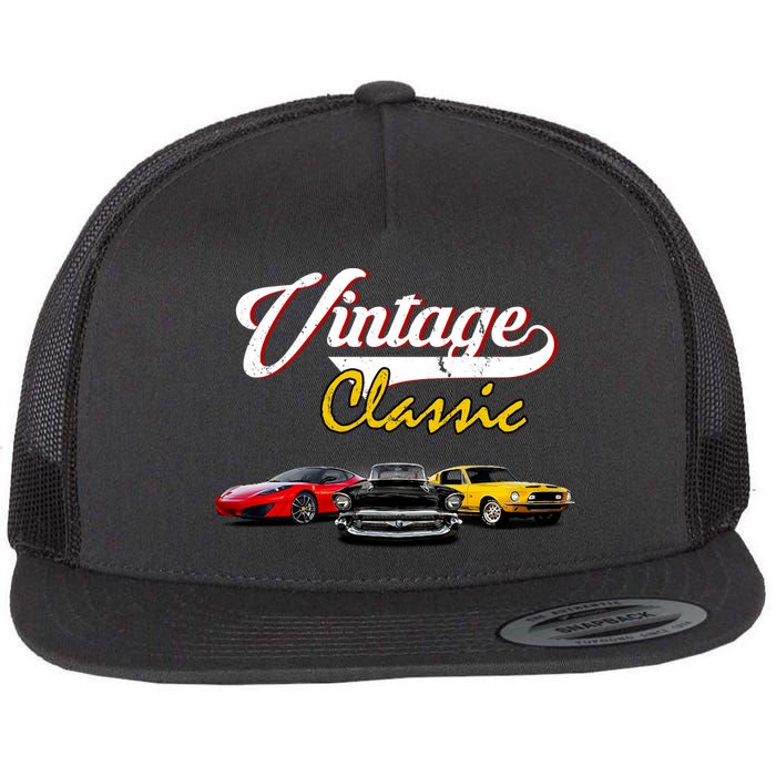 Vintage Classic Oldies Cars Flatbill Hat