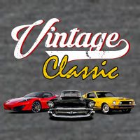 Vintage Classic Oldies Cars Flatbill Hat