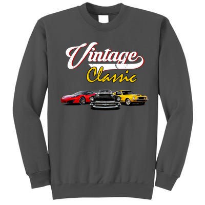 Vintage Classic Oldies Cars Tall Sweatshirt