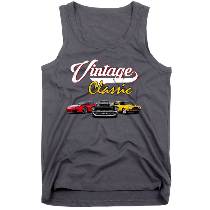 Vintage Classic Oldies Cars Tank Top