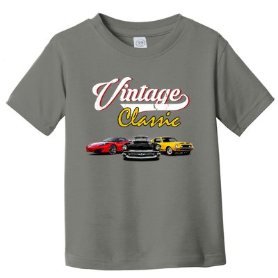 Vintage Classic Oldies Cars Toddler T-Shirt