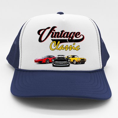 Vintage Classic Oldies Cars Trucker Hat