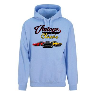 Vintage Classic Oldies Cars Unisex Surf Hoodie