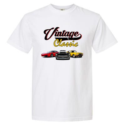 Vintage Classic Oldies Cars Garment-Dyed Heavyweight T-Shirt