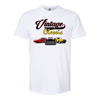 Vintage Classic Oldies Cars Softstyle® CVC T-Shirt