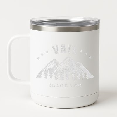 Vail Colorado Outdoor Hiking Adventure 12 oz Stainless Steel Tumbler Cup