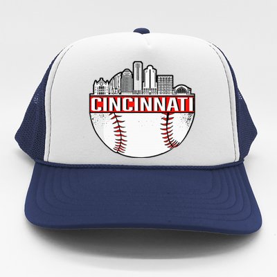 Vintage Cincinnati Ohio Skyline Trucker Hat