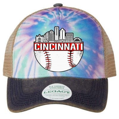 Vintage Cincinnati Ohio Skyline Legacy Tie Dye Trucker Hat