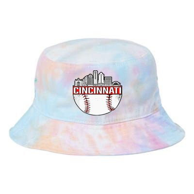 Vintage Cincinnati Ohio Skyline Tie Dye Newport Bucket Hat