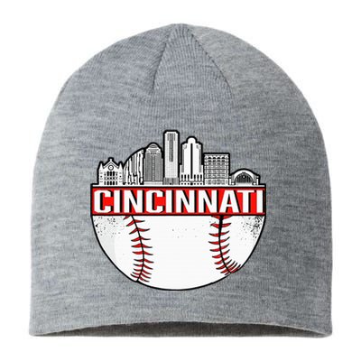 Vintage Cincinnati Ohio Skyline Sustainable Beanie