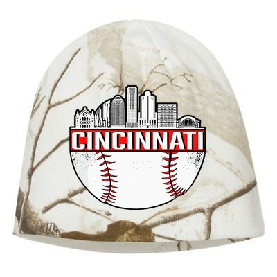 Vintage Cincinnati Ohio Skyline Kati - Camo Knit Beanie