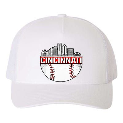 Vintage Cincinnati Ohio Skyline Yupoong Adult 5-Panel Trucker Hat