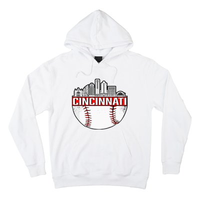 Vintage Cincinnati Ohio Skyline Hoodie