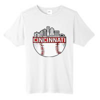 Vintage Cincinnati Ohio Skyline Tall Fusion ChromaSoft Performance T-Shirt