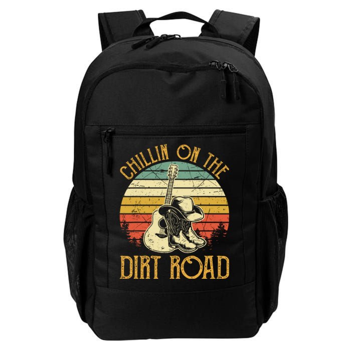 Vintage Chillin On The Dirt Road Retro Country Music Western Daily Commute Backpack