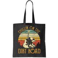 Vintage Chillin On The Dirt Road Retro Country Music Western Tote Bag