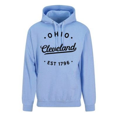 Vintage Cleveland Ohio 1796 Usa Novelty Pride Unisex Surf Hoodie