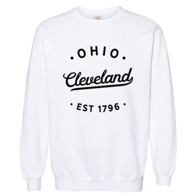 Vintage Cleveland Ohio 1796 Usa Novelty Pride Garment-Dyed Sweatshirt