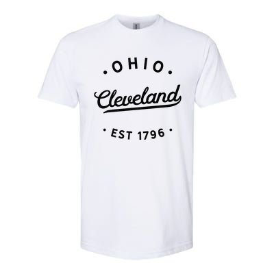 Vintage Cleveland Ohio 1796 Usa Novelty Pride Softstyle CVC T-Shirt