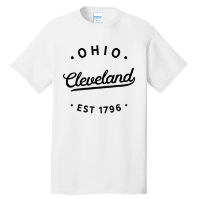 Vintage Cleveland Ohio 1796 Usa Novelty Pride Tall T-Shirt