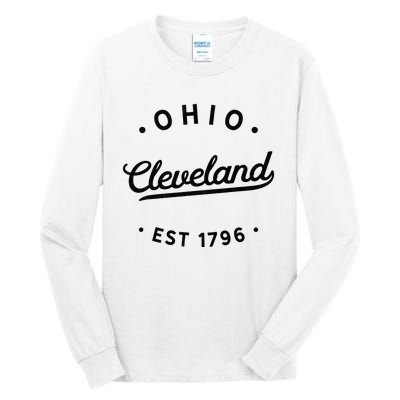 Vintage Cleveland Ohio 1796 Usa Novelty Pride Tall Long Sleeve T-Shirt