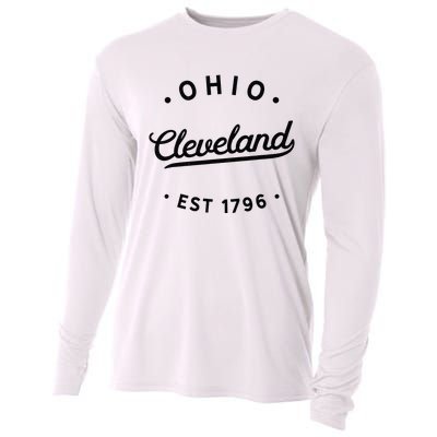 Vintage Cleveland Ohio 1796 Usa Novelty Pride Cooling Performance Long Sleeve Crew