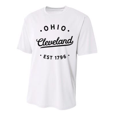 Vintage Cleveland Ohio 1796 Usa Novelty Pride Performance Sprint T-Shirt