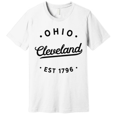 Vintage Cleveland Ohio 1796 Usa Novelty Pride Premium T-Shirt