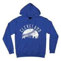 Vintage Cleveland Ohio Skyline Apparel Hoodie