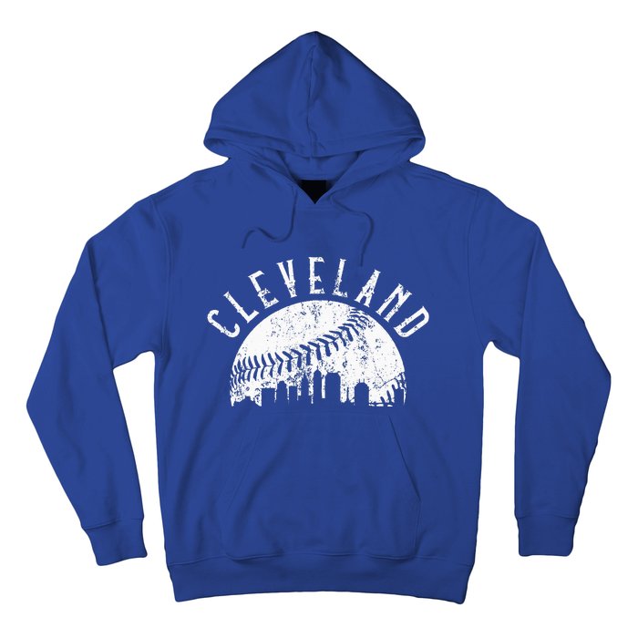 Vintage Cleveland Ohio Skyline Apparel Hoodie