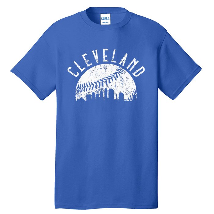 Vintage Cleveland Ohio Skyline Apparel Tall T-Shirt