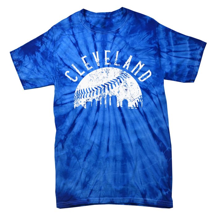 Vintage Cleveland Ohio Skyline Apparel Tie-Dye T-Shirt