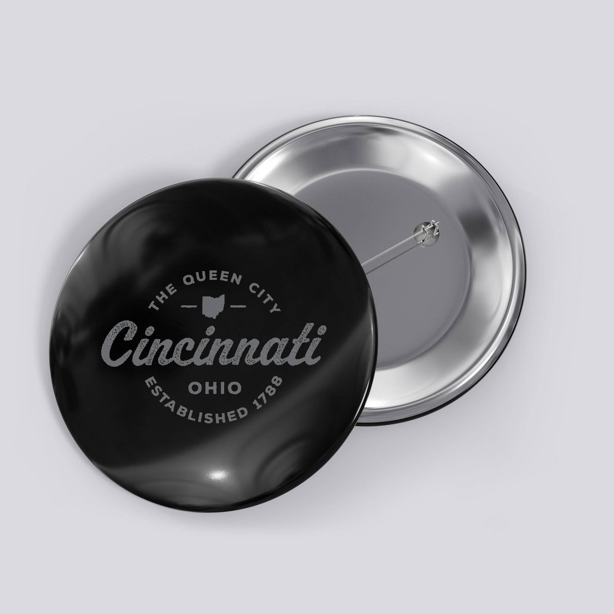 Vintage Cincinnati Ohio 1788 Retro Throwback Souvenir Button