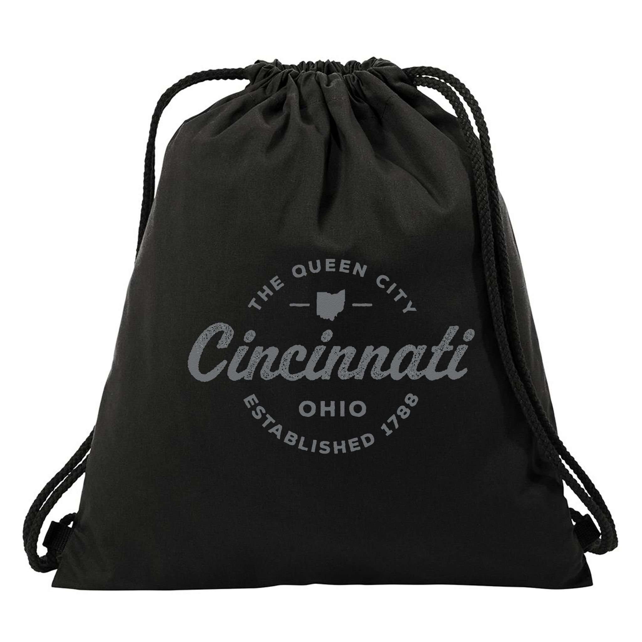 Vintage Cincinnati Ohio 1788 Retro Throwback Souvenir Drawstring Bag