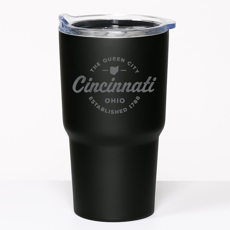 Vintage Cincinnati Ohio 1788 Retro Throwback Souvenir Tumbler