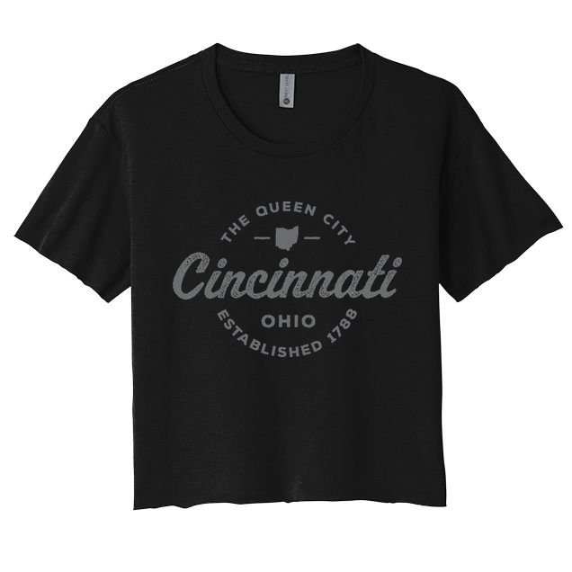 Vintage Cincinnati Ohio 1788 Retro Throwback Souvenir Crop Top