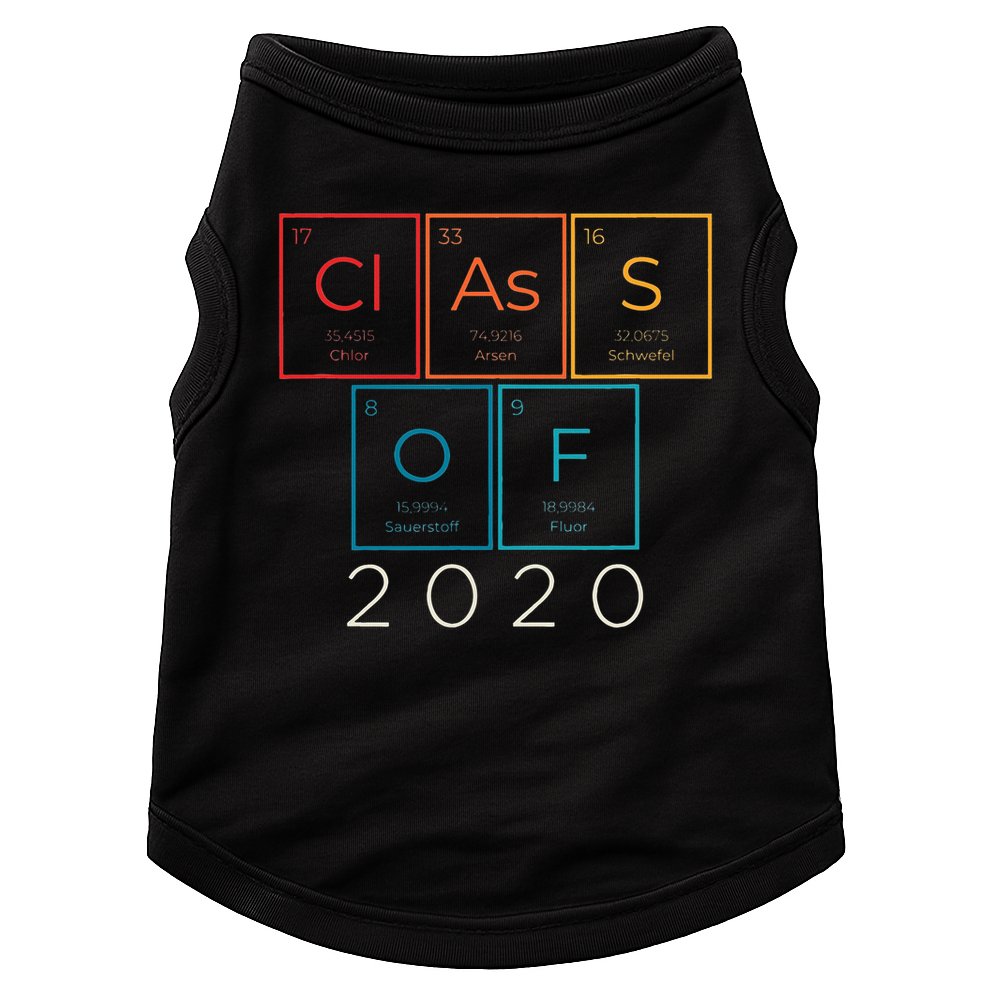 Vintage Class Of 2020 Graduate Senior Science Chemistry Gift Doggie Tank